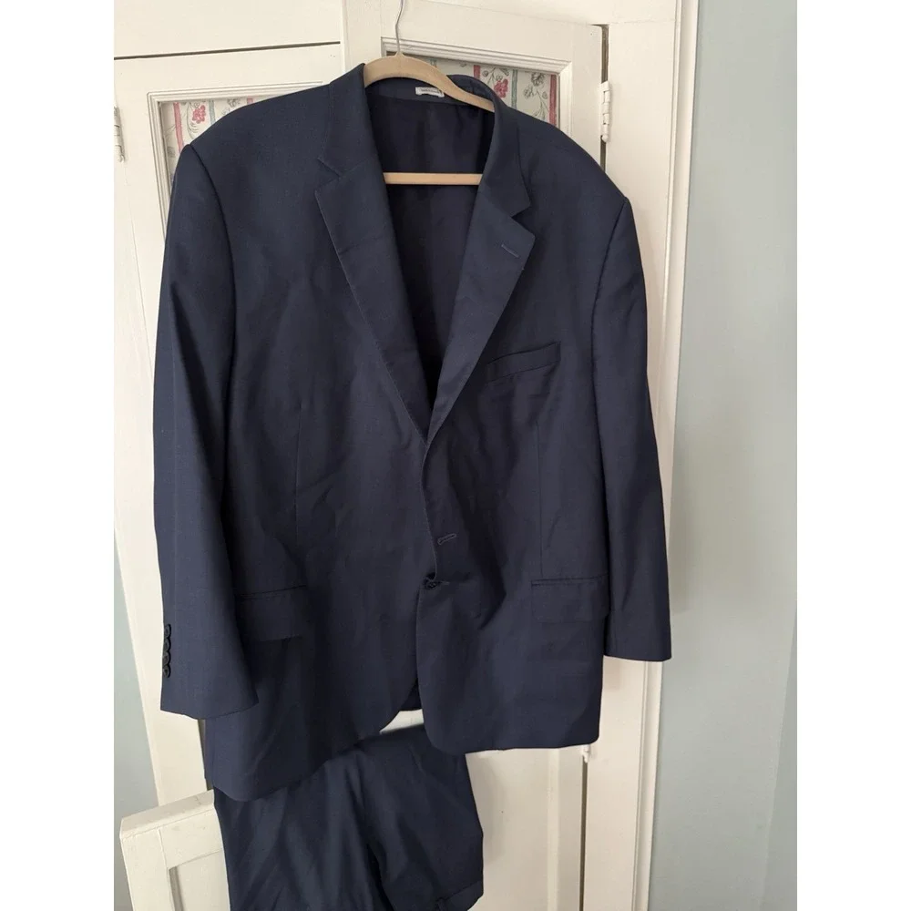PETER MILLAR Flynn Classic Fit Solid Wool‎ Suit, Mid Blue, Size 54T